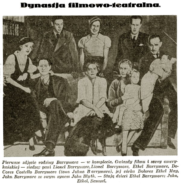 Pierwsze zdjecie rodziny Barrymore