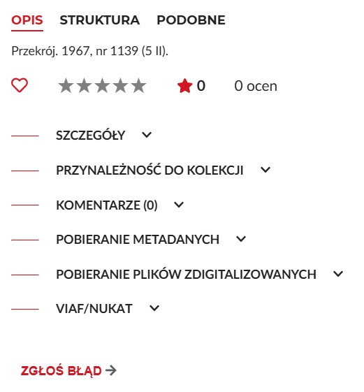 Podgląd obiektu - zakładki po prawej stronie ekranu