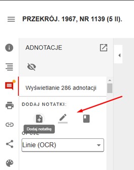 Podgląd obiektu - adnotacje