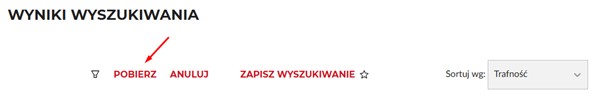 Pobranie publikacji w wynikach wyszukiwania